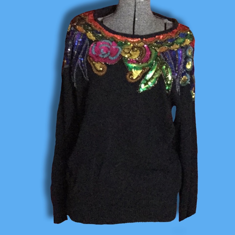 Rainbow Sequin Sweater
